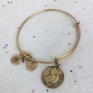 Alex and Ani New Jersey bangle gold tone